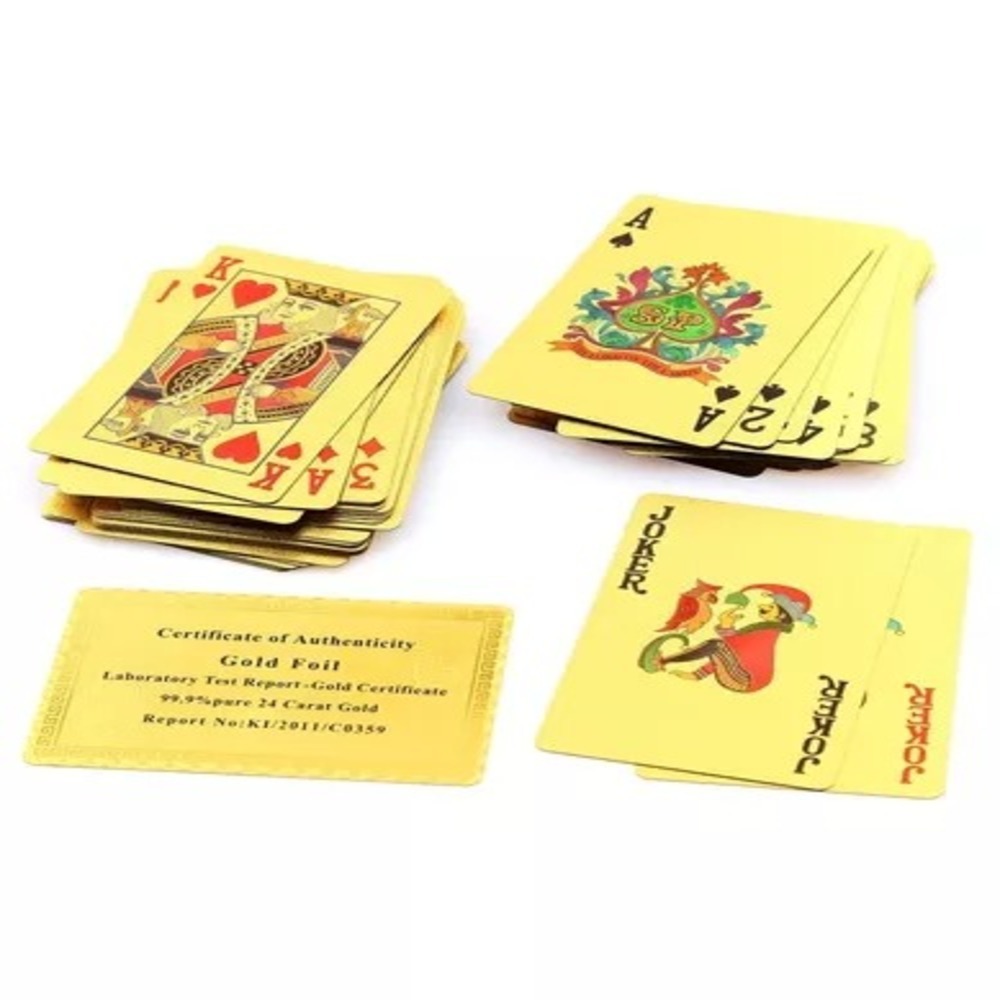 Miniatura 4 de Baraja De Naipes / Cartas Doradas Poker